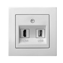 FLUSH MOUNTING HDMI+USB SOCKET FLUSH MOUNTING HDMI+USB SOCKET