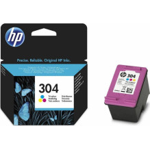 HP 304 Tri-Colour Original Ink Cartridge Cyan Magenta Yel...