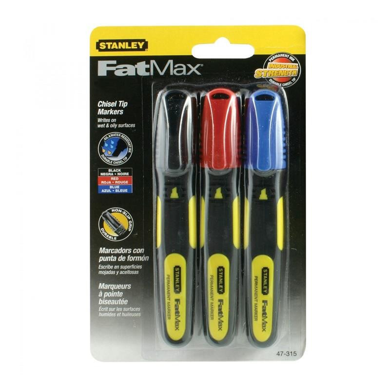 FM CHISEL TIP MARKER CARD X3 CLIPX12