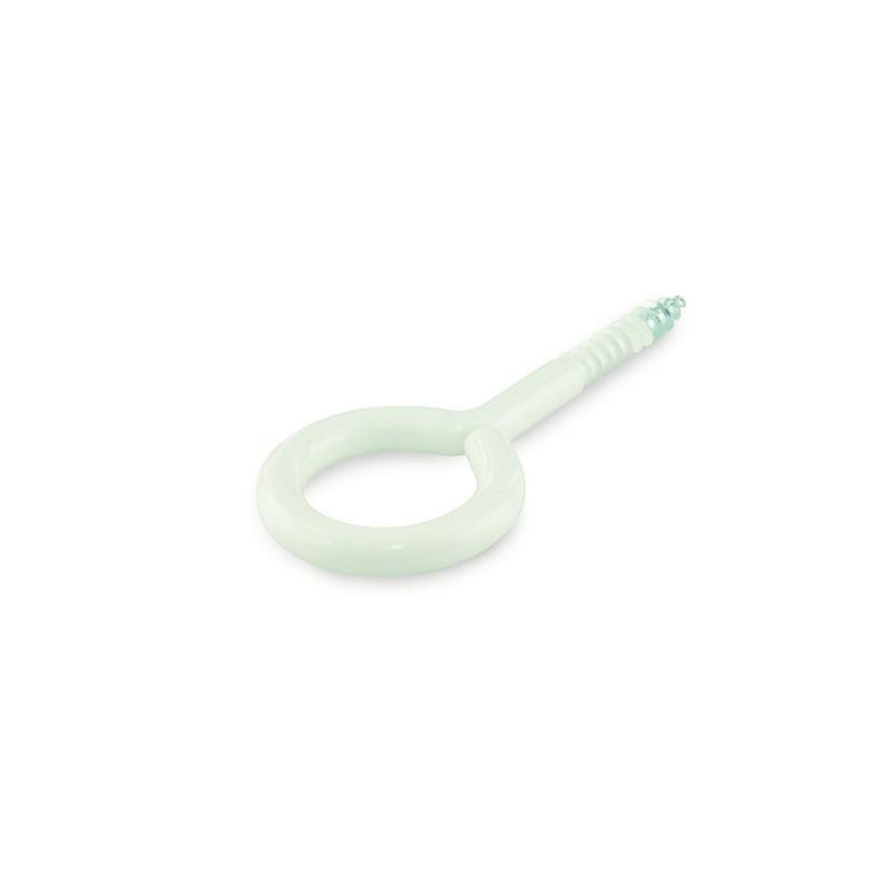 EYE SCREW 10X5X2,7X6 WHITE / 6PCS
