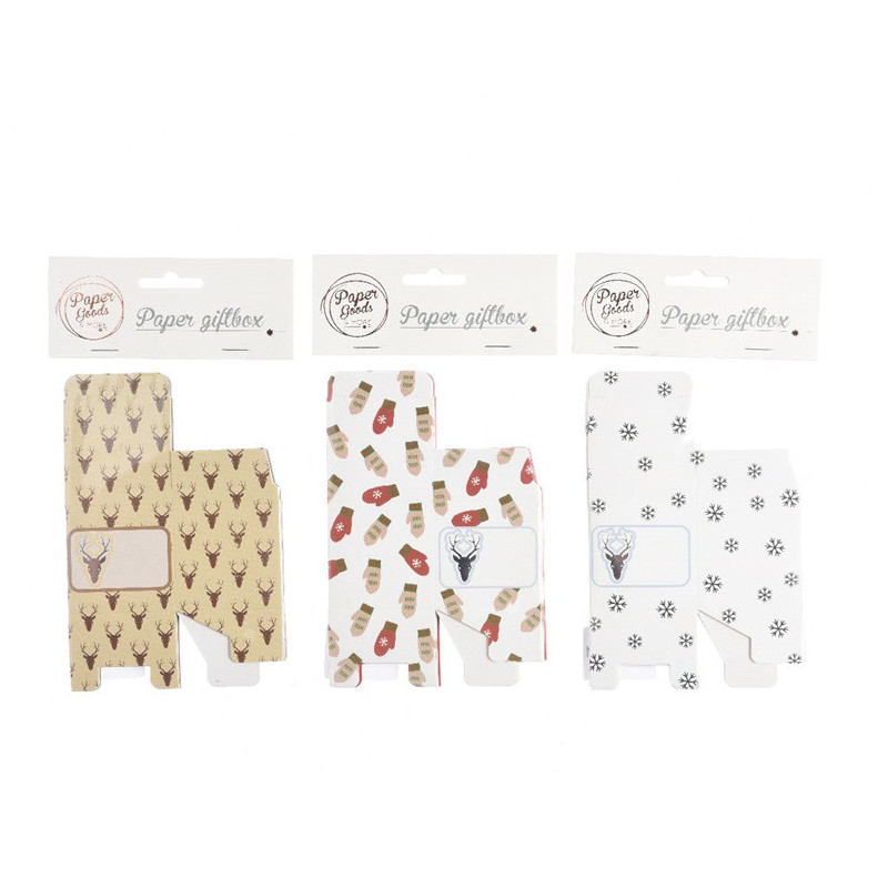 CHRISTMAS GIFT BOXES 8 pcs. 6 DESIGNS 5X5X5 cm 455061