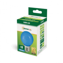 Lemputė Spectrum LED, P45, E27, 1W, mėlynos spalvos
