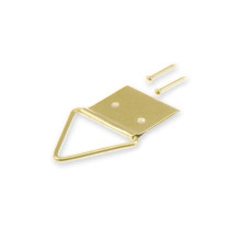 PICTURE HANGER BRASS PLAT 4 / 2 HOLES / 6PCS