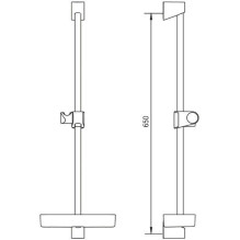 Oras Apollo 253150 Shower Bar 650mm Oras Apollo 253150 Shower Bar 650mm