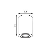 Built-in lamp Kanlux Bord, 25W, GU10, black Built-in lamp Kanlux Bord, 25W, GU10, black