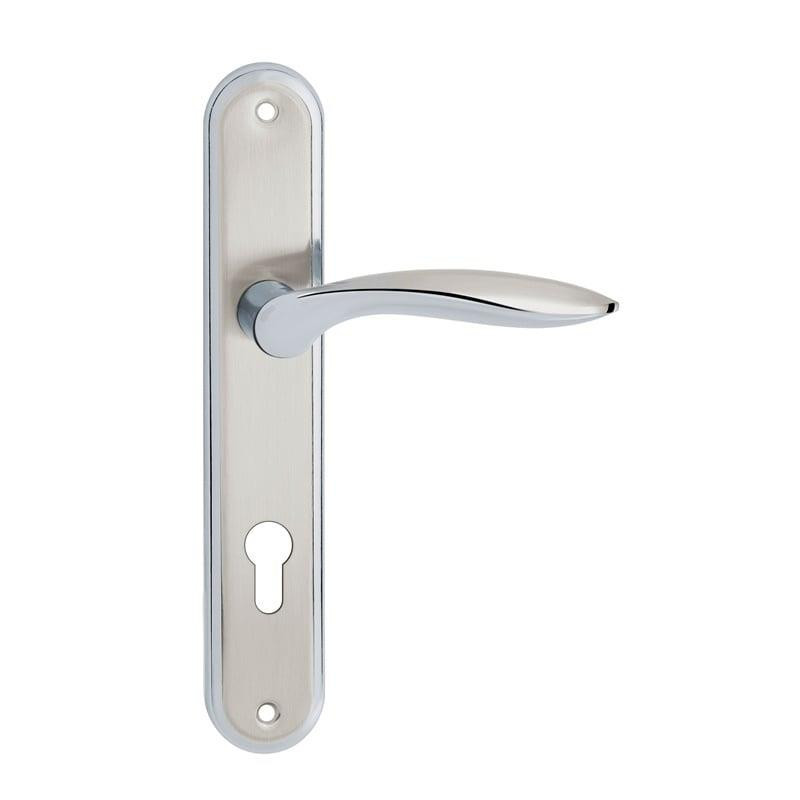 VB85C DOOR HANDLE BLANKA 85MM CYL SAT CP