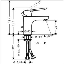 BASIN MIXER LOGIS E MIXER 70 71160000 BASIN MIXER LOGIS E MIXER 70 71160000