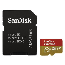 ATMINTIES KORTELĖ SANDISK 32GB MICRO SDHC EXTREME 100MB / s ATMINTIES KORTELĖ SANDISK 32GB MICRO SDHC EXTREME 100MB / s