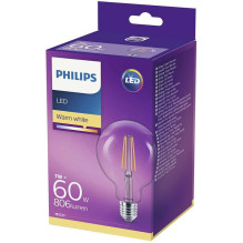Lemputė Philips LED filamentinė,G93,E27, 6 W, 806 lm, 2700 K Lemputė Philips LED filamentinė,G93,E27, 6 W, 806 lm, 2700 K
