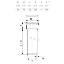 Pipe external D110 SN4 1.0m 3.2mm Pipe external D110 SN4 1.0m 3.2mm