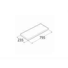FLOATING SHELF WENGE FS 80 / 24 WE 795X235