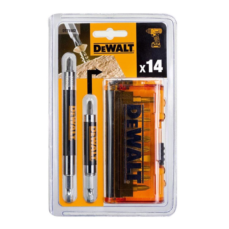Atsuktuvų antgaliai Dewalt, 14 vnt.