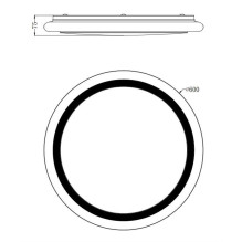 Ceiling light Eglo, LED, 40W, 3000-6500K, 3000lm, Ø59 Ceiling light Eglo, LED, 40W, 3000-6500K, 3000lm, Ø59