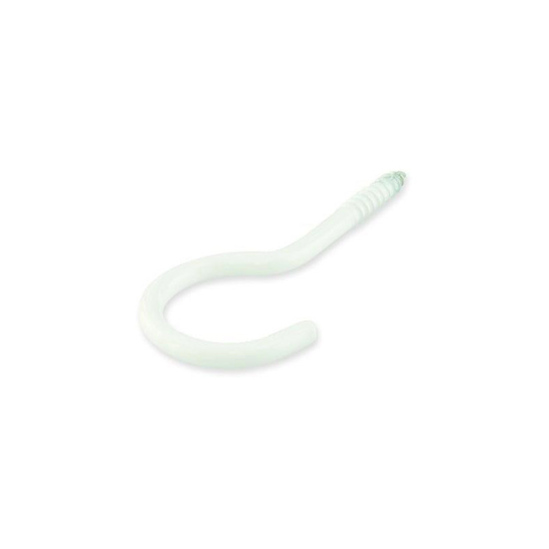 BENDED HOOK 30X2,6X11X6 WHITE / 4PCS