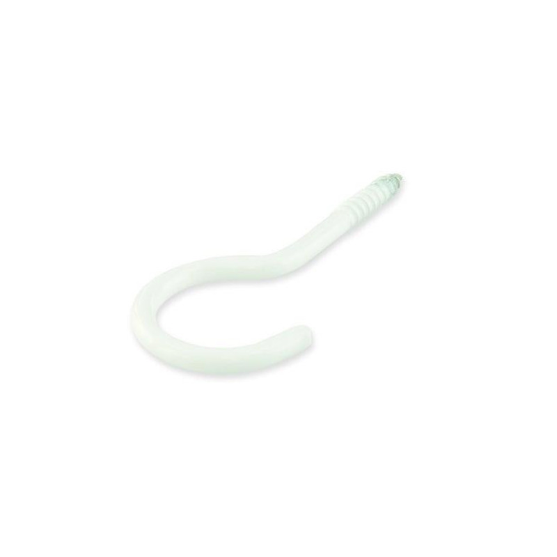 BENDED HOOK 40X3,0X15X9 WHITE / 4PCS