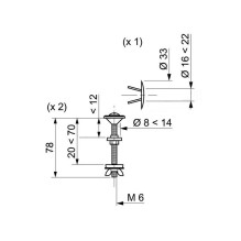 Screws for toilet bowl mounting M21 / K Screws for toilet bowl mounting M21 / K