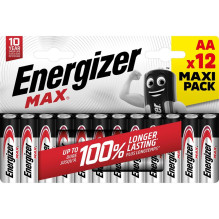 Elementai ENERGIZER MAX AA / LR06, 1.5V, 12vnt. Elementai ENERGIZER MAX AA / LR06, 1.5V, 12vnt.