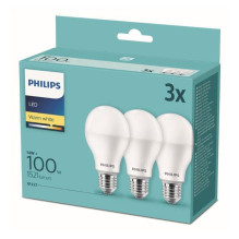 Lemputės Philips LED, A67, E27, 14W, 1521lm, 2700K, 3 vnt. Lemputės Philips LED, A67, E27, 14W, 1521lm, 2700K, 3 vnt.