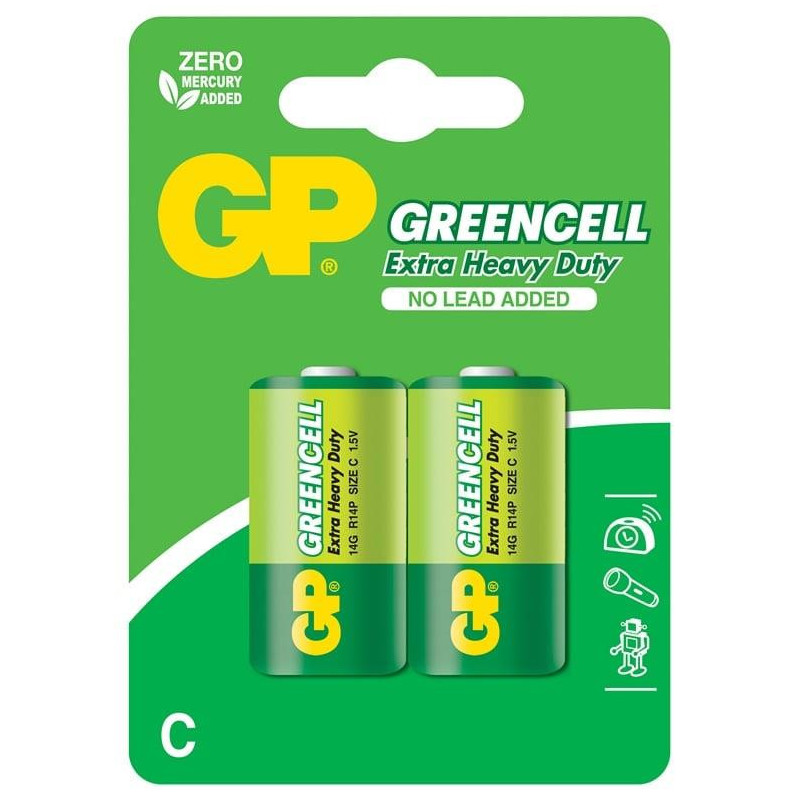 Elementai GP Greencell C / R14, 2 vnt.