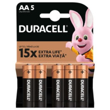BATTERIES DURACELL ALK AA 5PCS.