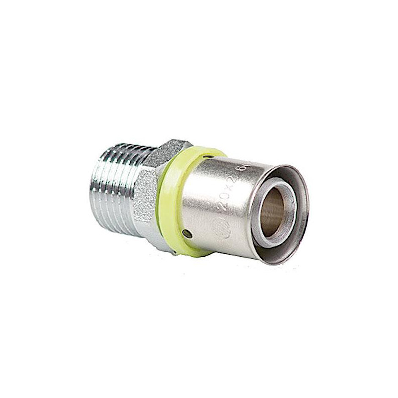 Jungtis 872415A presuojama 20x2.00-1 / 2", išorinis sriegis