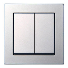 Perjungiklis LIREGUS EPSILON, 2 klav., metalo spalvos Perjungiklis LIREGUS EPSILON, 2 klav., metalo spalvos
