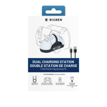 Žaidimų pultas Nacon DUAL CHARGER DUALSENSE, balta / juoda Žaidimų pultas Nacon DUAL CHARGER DUALSENSE, balta / juoda