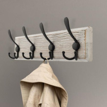 Clothes hanger Domax, black / wood Clothes hanger Domax, black / wood