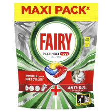 CAPS DISW FAIRY PLATINUMPLUS LEMON 40PCE
