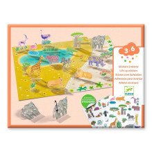 Creative kit Djeco Lift Up Stickers Animals
