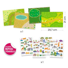 Creative kit Djeco Lift Up Stickers Animals