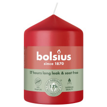 Candle, cylindrical Bolsius, 8 / 5.8 cm, red