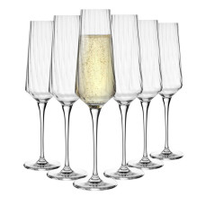 Champagne glass set Krosno AGLUMI, glass, 0.200 l, 6 pcs Champagne glass set Krosno AGLUMI, glass, 0.200 l, 6 pcs
