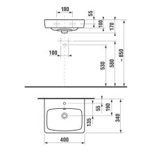 SMALL WASHBAS LYRA PLUS-40 WHTE