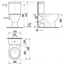 Unitazas JIKA LYRA PLUS H8263840002421, 360×630 mm Unitazas JIKA LYRA PLUS H8263840002421, 360×630 mm