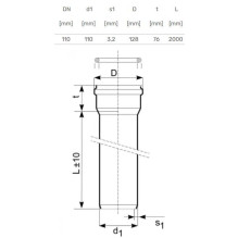 Pipe external D110 SN4 2.0m 3.2mm Pipe external D110 SN4 2.0m 3.2mm