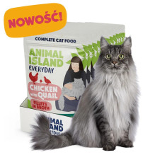 ANIMAL ISLAND Vištienos ir putpelių filė sultinyje - šlapias kačių ėdalas - 12 x 85 g