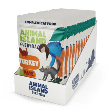 ANIMAL ISLAND paštetas su kalakutiena - šlapias kačių ėdalas - 12 x 100 g