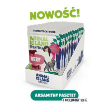 ANIMAL ISLAND paštetas su jautiena - šlapias kačių ėdalas - 12 x 100 g ANIMAL ISLAND paštetas su jautiena - šlapias kačių ėdalas - 12 x 100 g