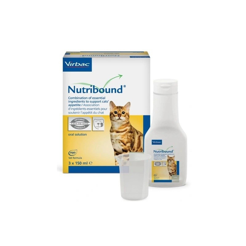 VIRBAC Nutribound Convalescence - maisto papildai katėms - 3 x 150 ml