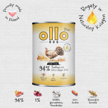OLLO Plus kolagenas su kalakutiena - šlapias šunų ėdalas - 400 g