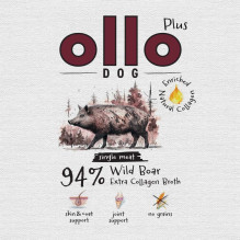 OLLO Plus Collagen Wild boar - wet dog food - 400g OLLO Plus Collagen Wild boar - wet dog food - 400g