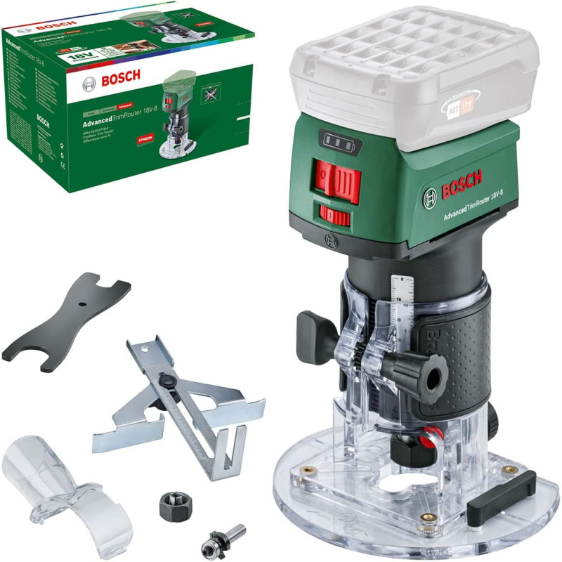 Bosch Cordless router AdvancedTrimRouter 18V-8 (green / black without battery and charger)