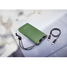 POWER BANK USB 10000MAH QC3.0 / GREEN 7332037 INTENSO