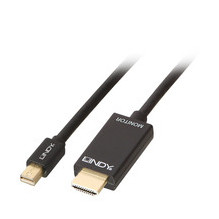 Lindy Mini-DisplayPort an HDMI Kabel 4K30 (DP: passiv) 1m