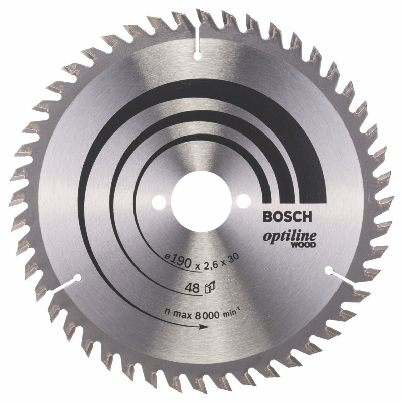 Bosch Circular Saw Blade Optiline Wood 190 x 30 48D