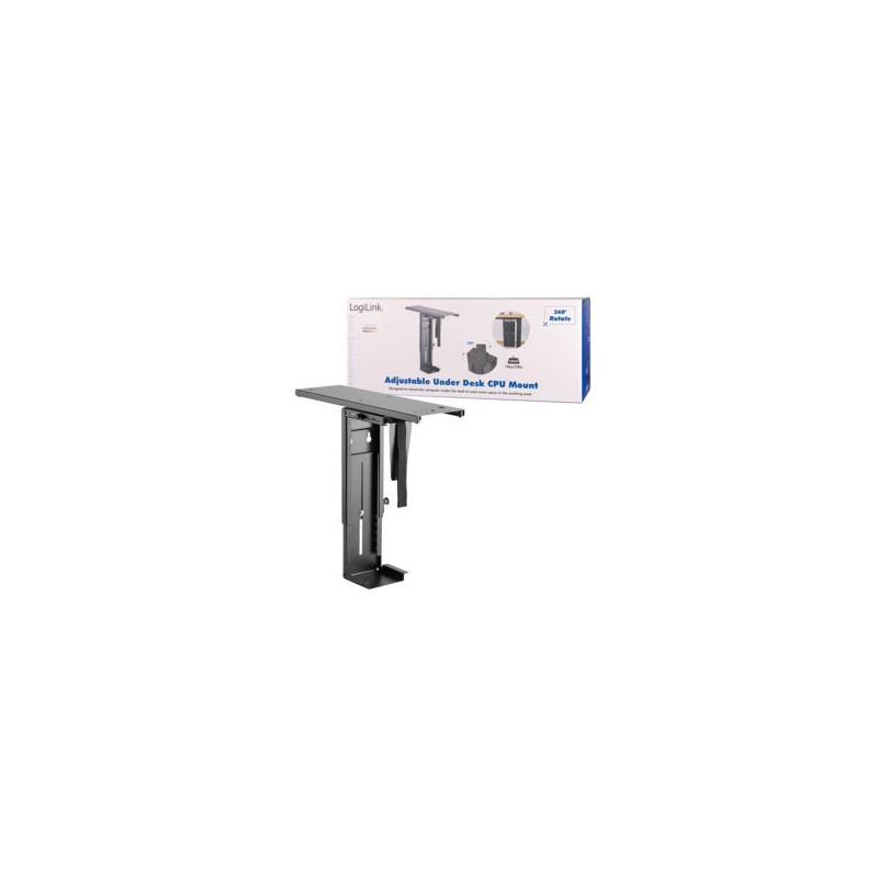 LOGILINK - Adjustable under desk CPU mount rotatable slidable
