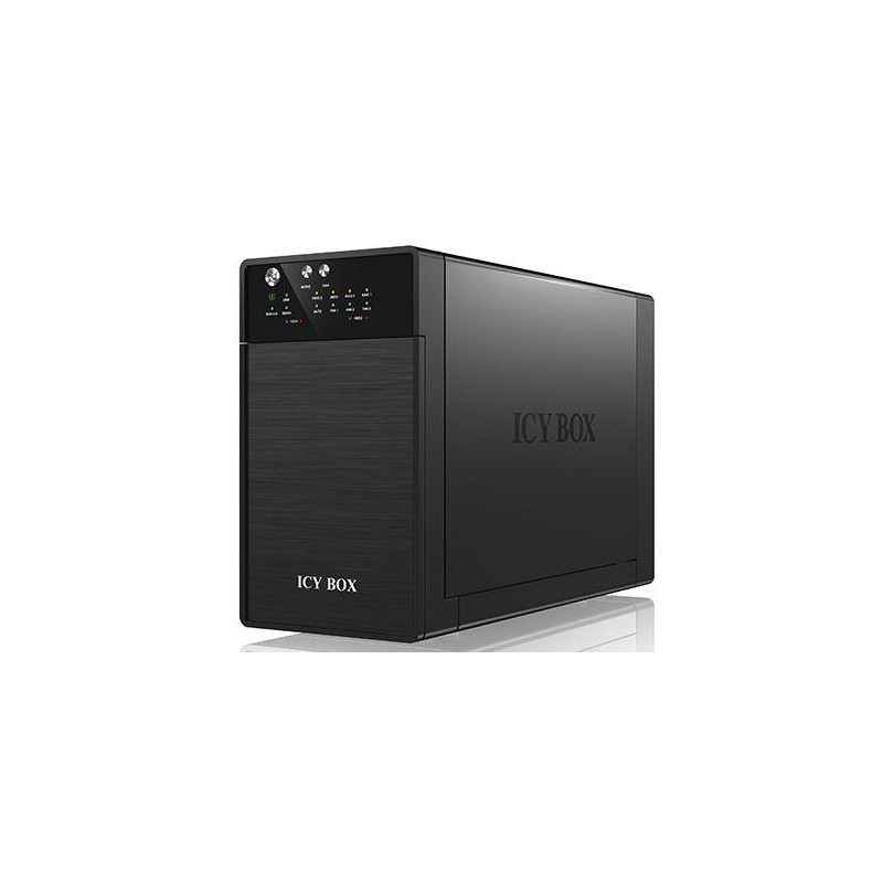 IcyBox External RAID system for 2x3 5'' SATA I / II / III USB 3.0 eSATA Black