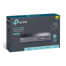 Jungiklis, TP-LINK, darbalaukis / stovas, 16x10Base-T / 100Base-TX / 1000Base-T, PoE+ prievadai 8, TL-SG1016PE