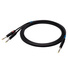Garso Kabelis - SSQ JSJM2 2x Jack Mono 2 m Juodas Garso Kabelis - SSQ JSJM2 2x Jack Mono 2 m Juodas